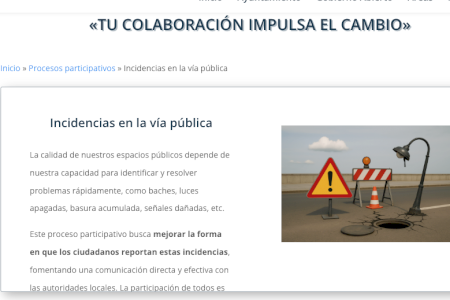 Santa Pola lanza una encuesta a los ciudadanos para mejorar la comunicación de incidencias en la vía pública