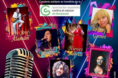La Junta Local contra el Cáncer de Burjassot organiza este fin de semana, sábado 31 de mayo, un concierto solidario