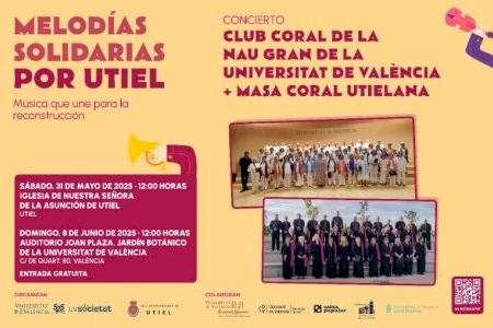Intercambio coral entre Utiel y Valencia para recaudar fondos para la dana en el ciclo ‘Melodías solidarias’