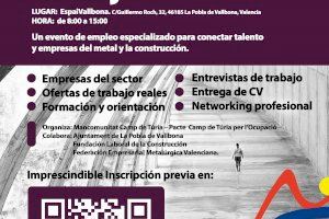 La Mancomunitat Camp de Túria organitza la primera fira sectorial de construcció i metall a La Pobla de Vallbona