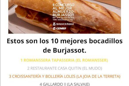 Romanssera Tapasseria se alza con el premio al mejor bocadillo de Burjassot del II Concurso de Almuerzos