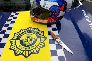 Persecución en el centro de Valencia por un hombre 'tridrogado', armado y con una moto robada