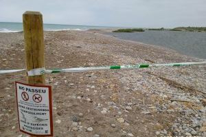 Tallat temporalment el pas per la platja entre Borriana i Almassora