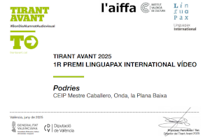 El vídeo “Podries” de l’alumnat de 6é del CEIP Mestre Caballero guanya el “TIRANT AVANT: PREMI LINGUAPAX INTERNATIONAL 2025” - (foto 2) El vídeo “Podries” de l’alumnat de 6é del CEIP Mestre Caballero guanya el “TIRANT AVANT: PREMI LINGUAPAX INTERNATIONAL 2025” - (foto 2)