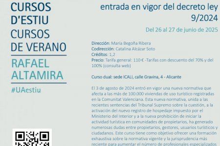 La UA i l'ICALl aborden el nou escenari per als habitatges d'ús turístic a la Comunitat Valenciana