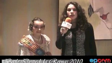 Fallas 2010 - Baile despedida Reinas Falleras - Entrevista Rocío Tormos