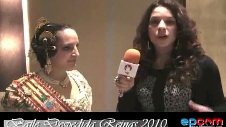 Fallas 2010 - Baile despedida Reinas Falleras - Entrevista Sara Ros