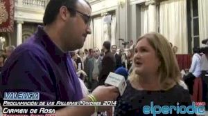 Valencia - Fallas 2014 - Proclamación Falleras Mayores - Carmen de Rosa