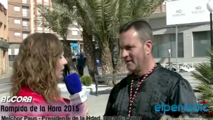 Alcora - Rompida de la Hora 2015 - Melchor Paus - Presidente Hermandad