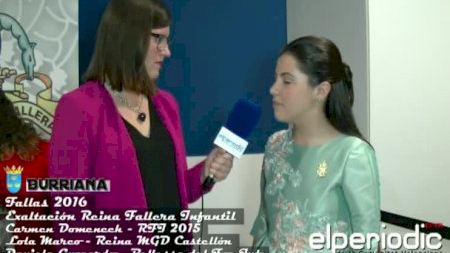 Burriana - Fallas 2016 - Exaltación RFI - Entrevistas reinas Burriana - Castellón y Alicante