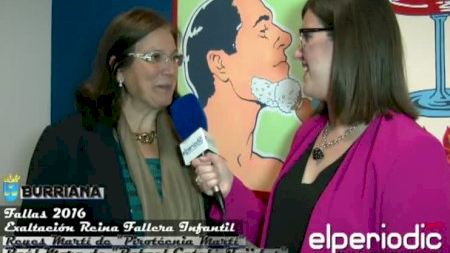 Burriana - Fallas 2016 - Exaltación RFI - Entrevistas a Reyes Martí y Raúl Mora