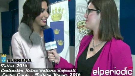 Burriana - Fallas 2016 - Exaltación RFI - Entrevista a Laura Conde