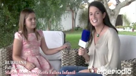 Burriana - Fallas 2016 - Entrevista Marina Monferrer