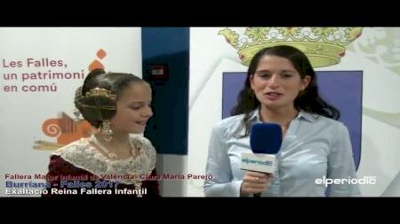 Burriana - Fallas 2017 - Exaltación Reina Infantil - Entrevistas Vestíbulo Payà 