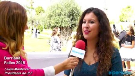 Burriana - Fallas 2018 - Entrevista Lluisa Monferrer - Presidenta JLF