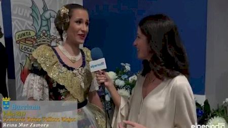 Exaltació Reina Fallera Burriana 2019 - Entrevista amb la Reina Mar Zamora