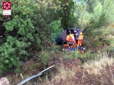 Rescaten a una dona que va quedar atrapada amb el seu cotxe en un accident a L'Alcora