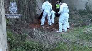 Així han sigut els treballs per a desenterrar a Alzira el cos d'una dona assassinada a Cadis