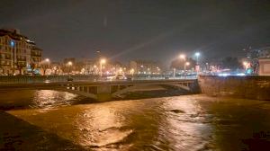 Las intensas precipitaciones llenan el río Anna a su paso por Burriana Las intensas precipitaciones llenan el río Anna a su paso por Burriana