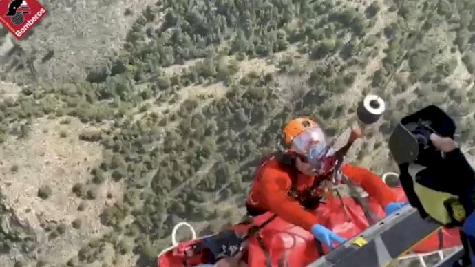 Rescatan a un senderista tras sufrir un infarto en Orihuela