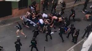 Càrrega policial contra afeccionats de la Reial Societat a Vila-real