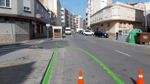 Así es el nuevo carril bici que se está construyendo en Burriana