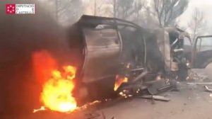 El incendio de Bejís también arrasó material de bomberos