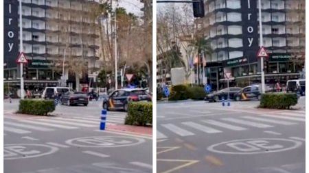 VIDEO VIRAL: Persecución policial de película por las calles de Benidorm acaba con cinco agentes heridos