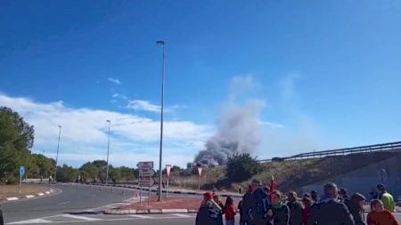 Se desata un incendio junto a la Romeria de les Canyes de Castellón