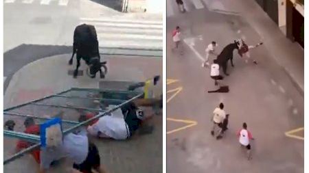 Doble esglai en els bous al carrer de Sagunt