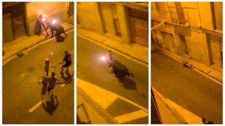 Momentos de angustia durante las vacas emboladas de Onda