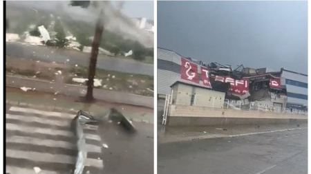 VÍDEO | Un tornado arrasa Carlet y Alginet destrozando polígonos industriales y viviendas