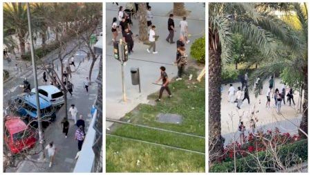 12 detenidos tras una brutal pelea callejera a plena luz del día con katana, spray de pimienta y objetos contundentes en Alicante