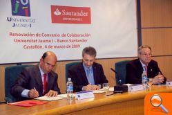 La movilidad universitaria, eje de la colaboración entre la Universitat Jaume I y el Banco Santander