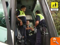 Campaña de control de la seguridad en el transporte escolar