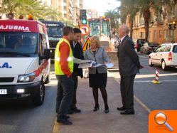 Las obras de mejora de canalización de pluviales en Pedro Juan Perpiñán acabarán a mediados de enero, un mes antes de lo previsto