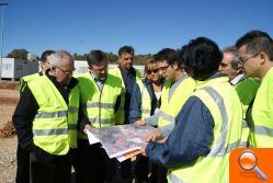 Lorenzo se muestra gratamente impresionado por la marcha de las obras de la planta de residuos sólidos de Cervera, cuya entrada en servicio está prevista para enero de 2012