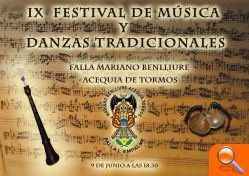 La música y las danzas tradicionales llegan a Burjassot de la mano de la Falla Mariano Benlliure