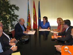 Maritina Hernández ha mantenido un encuentro con el presidente de la Federación de Comunidades de Regantes de la Cuenca del Ebro