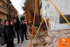 Visita a las obras de desmontaje del antiguo transformador de la Plaza del Consell - (foto 2)