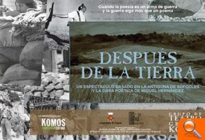 El Teatro Romano de Sagunto acoge este viernes la obra de teatro 'Después de la tierra' del grupo Komos