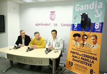 Finito de Córdoba, Juan J. Padilla y David Esteve lidiarán en la Feria Taurina de Gandia 