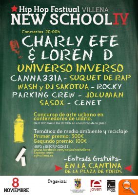Conciertos de Hip Hop y un concurso de arte urbano en contenedores de vidrios integran el New School IV - (foto 2)