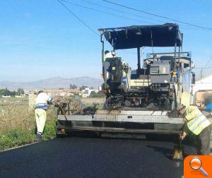 Asfaltado del camino Vereda los Cubos en Callosa de Segura