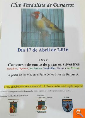 Burjassot acoge el XXXV Concurso de canto de pájaros silvestres