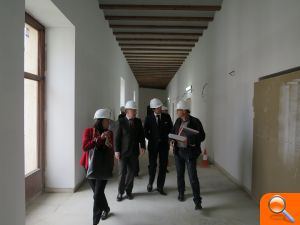 El delegado de Gobierno visita a las obras del Palacio del Temple