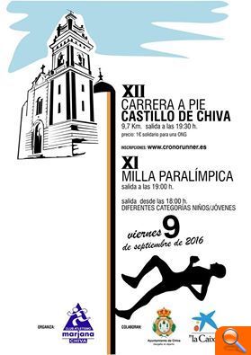 Chiva marca la cuenta atrás para la XII Carrera Solidaria a pie y XI Milla Paralimpica Castillo de Chiva