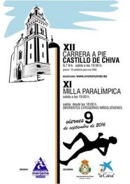 Chiva marca la cuenta atrás para la XII Carrera Solidaria a pie y XI Milla Paralimpica Castillo de Chiva