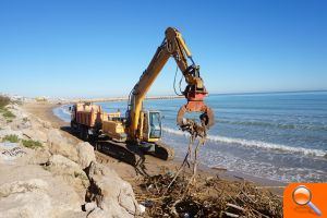 Cullera s'avança a les ajudes i inicia la neteja de les platges afectades pel temporal - (foto 2)