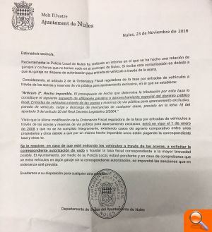 El PP sol·licitarà a l'alcalde copia de l'ordre donada a la Policia Local per a imposar sancions als veïns que no posseixen gual - (foto 2) El PP sol·licitarà a l'alcalde copia de l'ordre donada a la Policia Local per a imposar sancions als veïns que no posseixen gual - (foto 2)